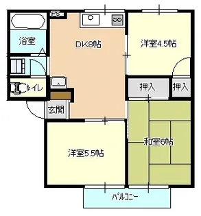 ドミール周陽【1階】の間取り