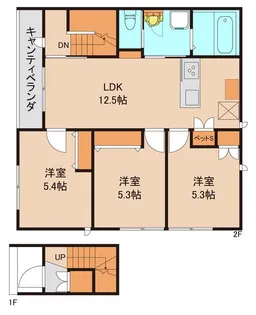 メゾンクレール日暮North【2階】の間取り