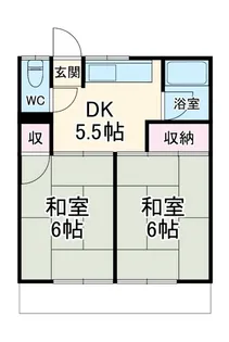 コーポ米津【1階】の間取り