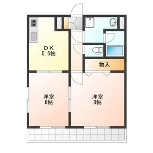 キャッスルローゼ【4階】の間取り