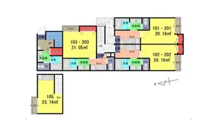 埼玉県さいたま市見沼区東大宮7【アパート】の間取り