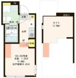 VERGER五反野【1階】の間取り