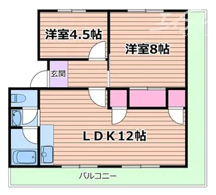 パレス摂津庄屋【2階】の間取り