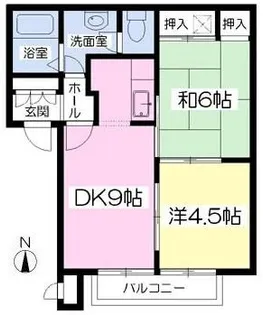 キャッスルB【1階】の間取り