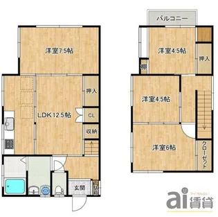 東京都東村山市秋津町3【一戸建】の間取り
