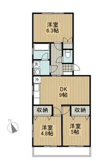 ハレレアマンション【3階】の間取り