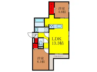 D-residence東五百住町【2階】の間取り