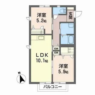 ソディアC【1階】の間取り