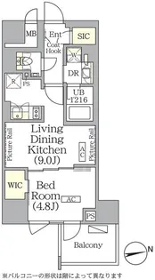 ザ・パークハビオ神楽坂レジデンスSouth【1階】の間取り