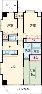 エクレール和光【9階】の間取り