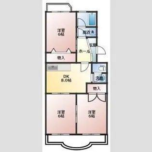 フェイヴァリト西添【2階】の間取り