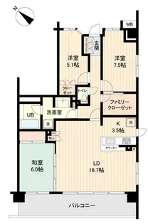 東京都江東区豊洲3【マンション】の間取り