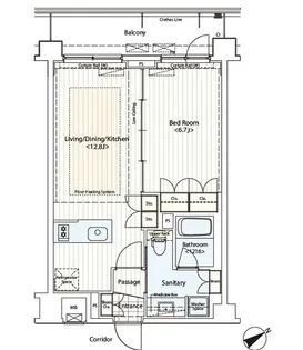 カスタリア鶴見【4階】の間取り