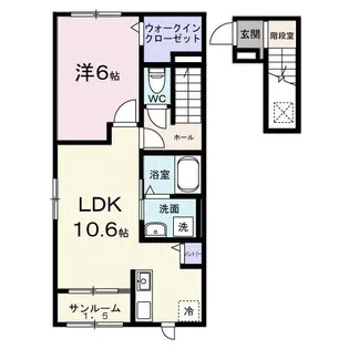 長野県佐久市中込【アパート】の間取り