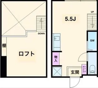 フラット芦花公園【1階】の間取り