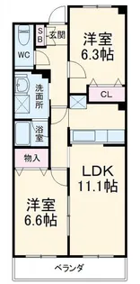 プロミネンスV【1階】の間取り