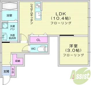 メゾンヴァリエ2【1階】の間取り