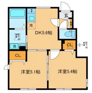 メゾンジェム【1階】の間取り