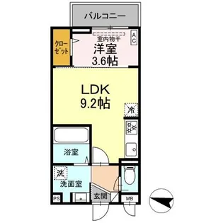 福島県郡山市赤木町【アパート】の間取り