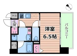 ジオエント梅田北リバーフロント【9階】の間取り