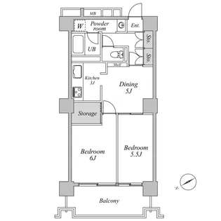 六本木ビュータワー【16階】の間取り
