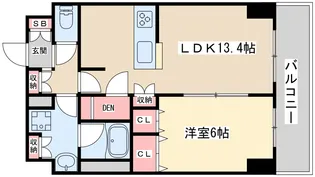 THE MUTUAL 江坂【8階】の間取り