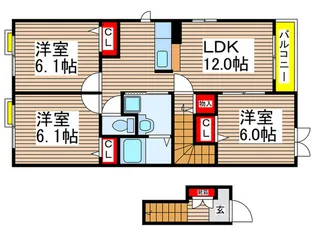 グランドソレーユ【2階】の間取り