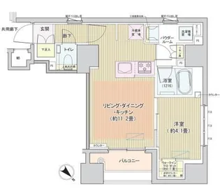 アネーロ銀座【6階】の間取り