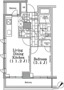 ONE ROOF FLAT TSUKISHIMA【7階】の間取り