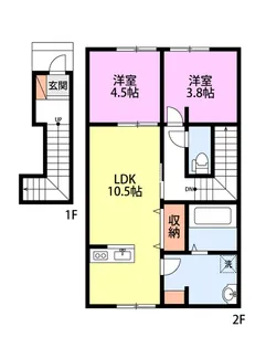 ドゥウェル信濃A棟【2階】の間取り