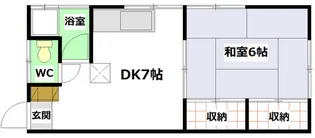 大松己斐アパート【2階】の間取り