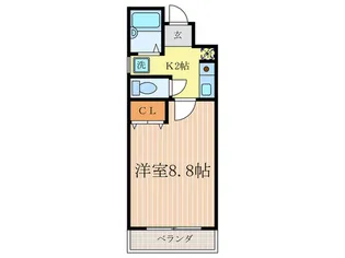 パレスCORE15【4階】の間取り