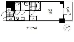 エスリード神戸グランドール【8階】の間取り