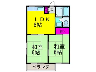 ハイツ緑町【2階】の間取り