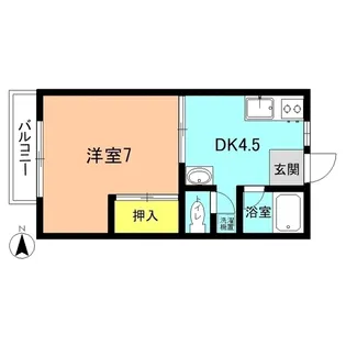 ハウス今村III【1階】の間取り