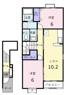 千葉県千葉市中央区仁戸名町【アパート】の間取り