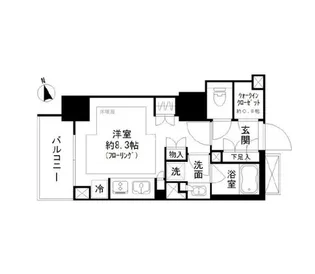パークリュクス虎ノ門【13階】の間取り