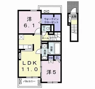 アドーニス II【2階】の間取り