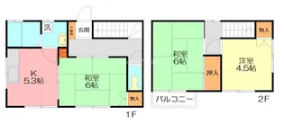 神奈川県小田原市田島【一戸建】の間取り
