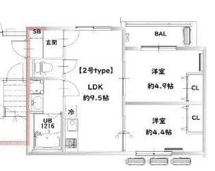 D porta iris【3階】の間取り