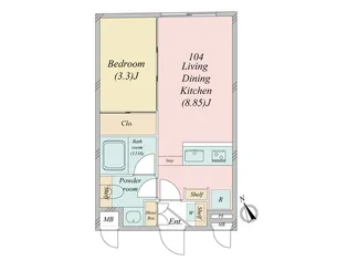 Grande HigashiRokugo【1階】の間取り