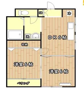 宮越マンション【2階】の間取り
