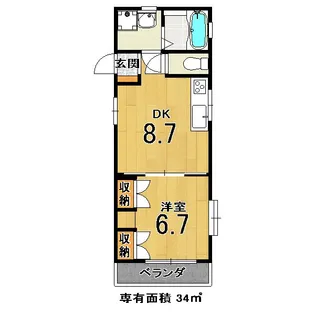 コットンハウスII【2階】の間取り