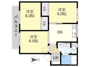 アルタコート葛木A・B・C棟【2階】の間取り