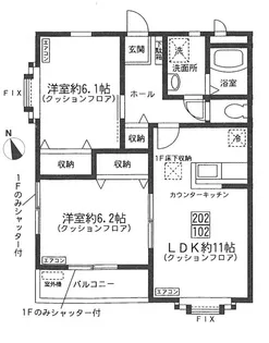 ボヌールIII【2階】の間取り