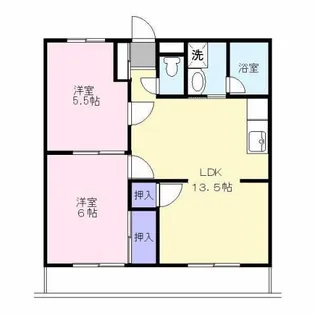 グリーンハイツみのる【2階】の間取り