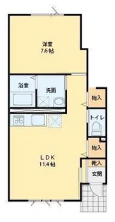 ポレール【1階】の間取り