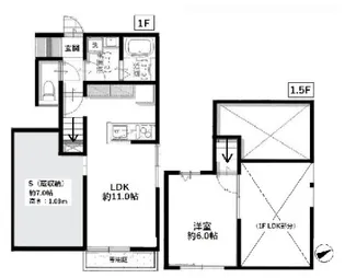 ラカーサ浜田山【1階】の間取り