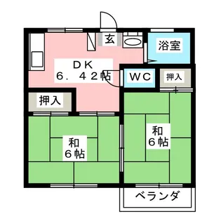 安藤ハイツ【2階】の間取り