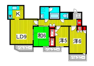 グランドゥール蕨市民公園【5階】の間取り
